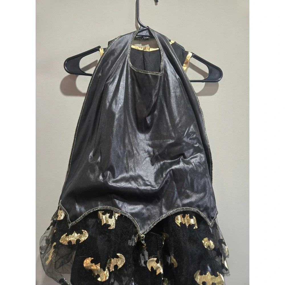 Rubie's DC Batgirl Dog Costume Size Medium Black Gold Tutu Cape Pet Halloween